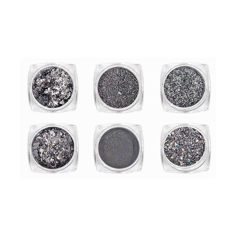 Acry Love Efectos Mix Platas set. 6 piezas